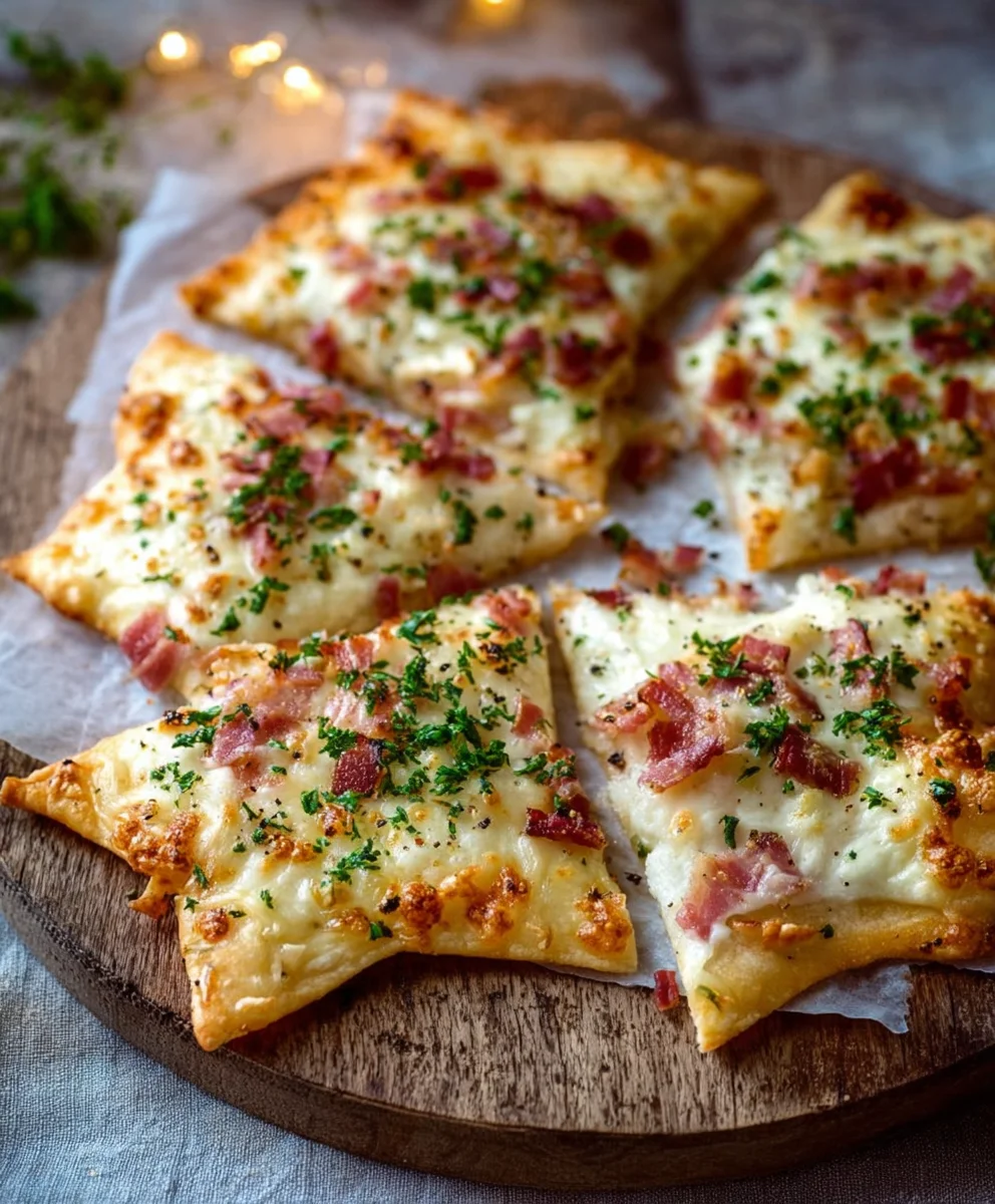 Flammkuchen-Sterne: Weihnachts-Fingerfood!