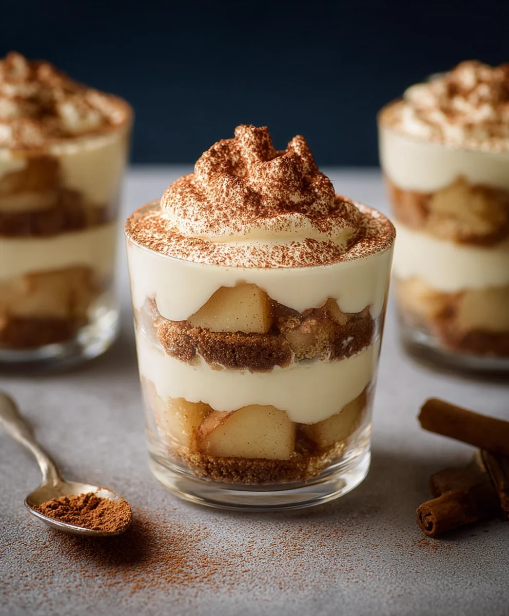 Bratapfel-Tiramisu im Glas: Festlich & Fruchtig