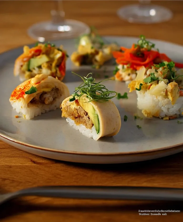 Herrgottsbscheißerle: Schwaben-Sushi mit Linsen, Grombierasalad