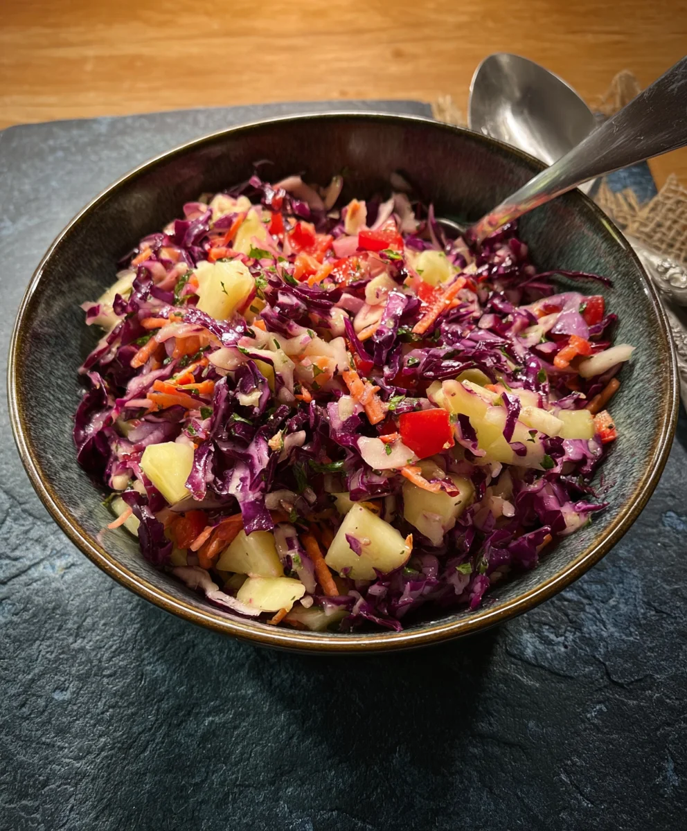 Einfacher Rotkohlsalat mit Früchten: Katzenheidis Genuss!