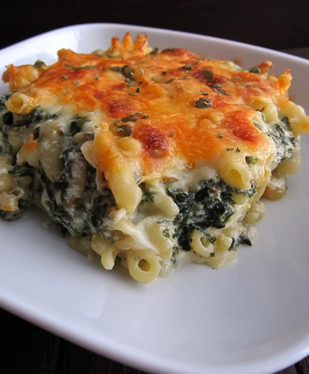 Einfacher Nudel Spinat Auflauf – schnell & lecker!