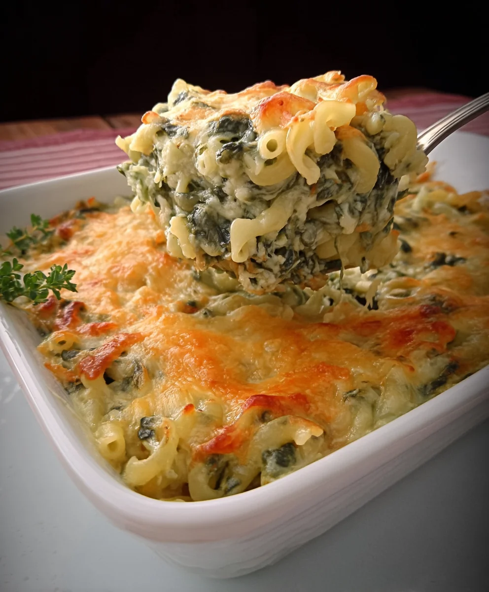 Einfacher Nudel Spinat Auflauf – schnell & lecker!